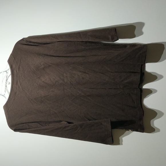 Alfred dunner brown jewel beads embollised quarter sleeve shirt size M - Picture 2 of 7